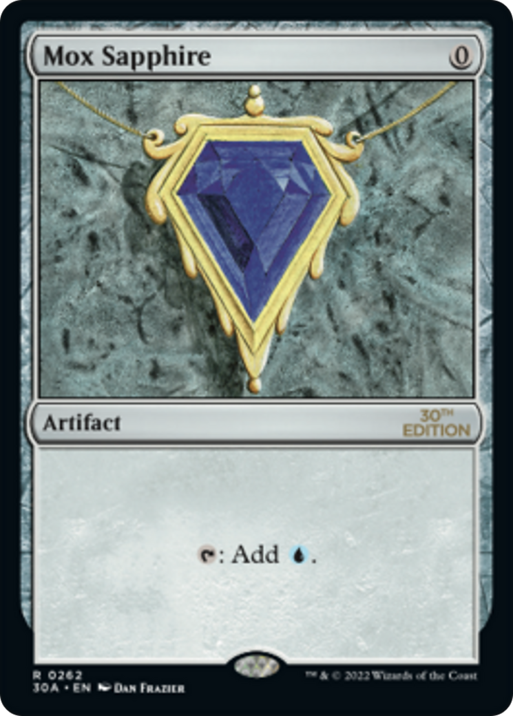 Mox Sapphire (30A-262) - 30th Anniversary Edition - Premium MTG Single from Wizards of the Coast - Just $440.41! Shop now at Game Crave Tournament Store