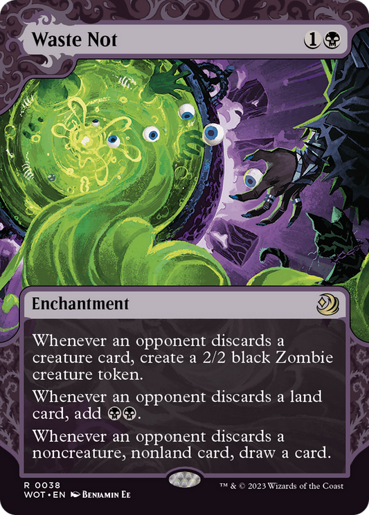 Waste Not (WOT-038) - Wilds of Eldraine: Enchanting Tales: (Showcase) (Borderless) - Premium MTG Single from Wizards of the Coast - Just $0.52! Shop now at Game Crave Tournament Store