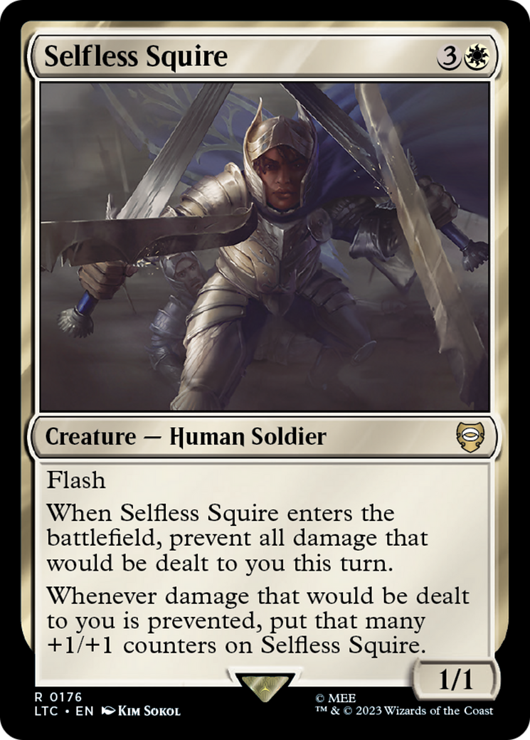 Selfless Squire (LTC-176) - Tales of Middle-earth Commander - Premium MTG Single from Wizards of the Coast - Just $0.08! Shop now at Game Crave Tournament Store