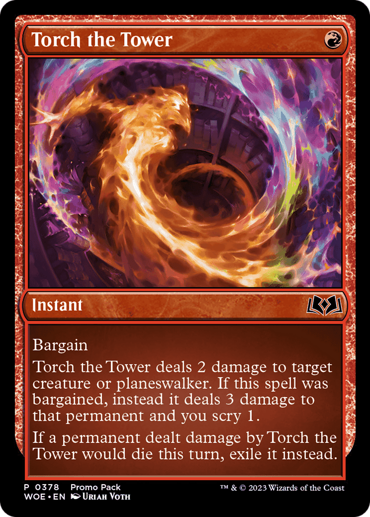 Torch the Tower (WOE-378) - Wilds of Eldraine - Premium MTG Single from Wizards of the Coast - Just $1.07! Shop now at Game Crave Tournament Store