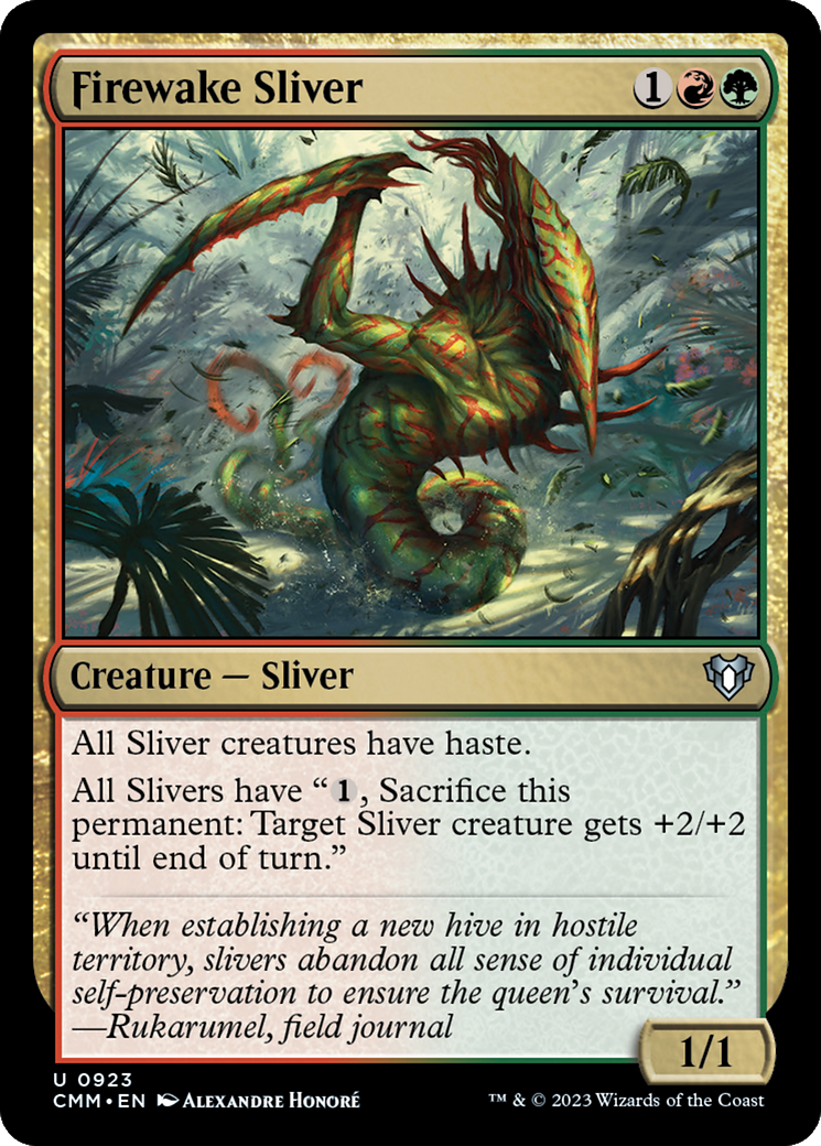 Firewake Sliver (CMM-923) - Commander Masters - Premium MTG Single from Wizards of the Coast - Just $0.08! Shop now at Game Crave Tournament Store