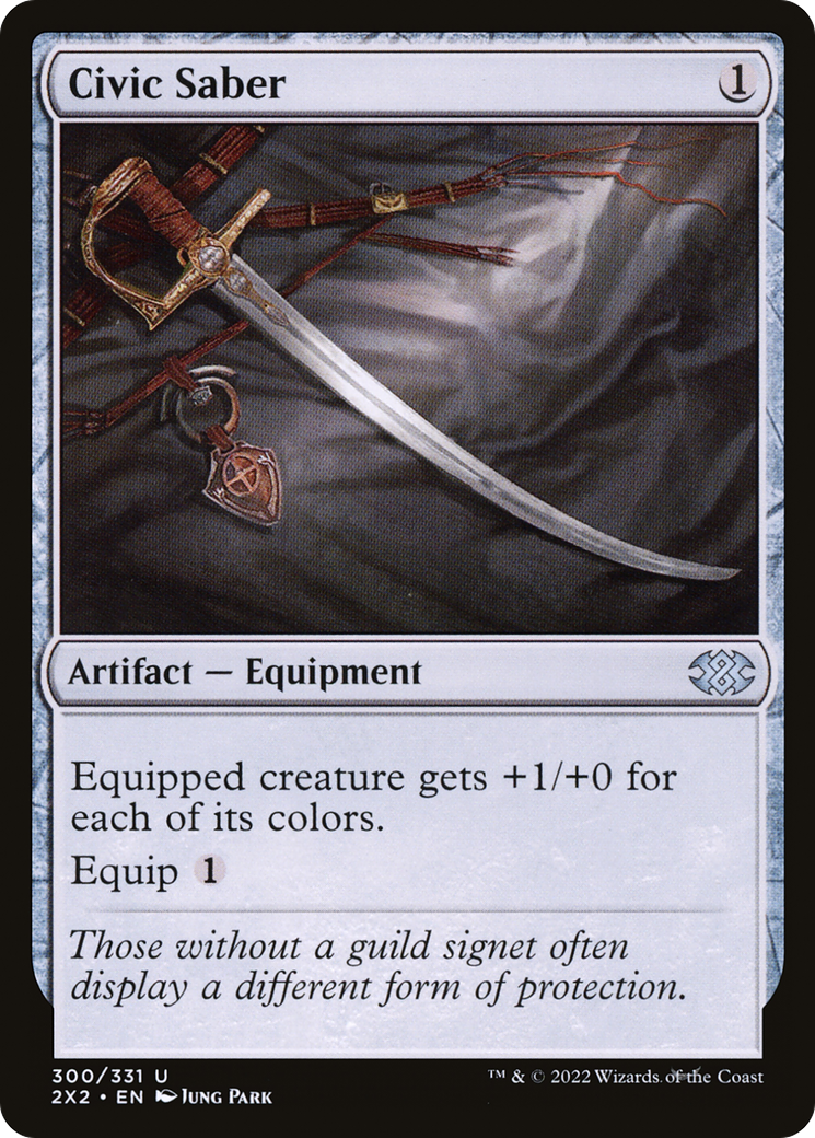 Civic Saber (2X2-300) - Double Masters 2022 Foil - Premium MTG Single from Wizards of the Coast - Just $0.08! Shop now at Game Crave Tournament Store