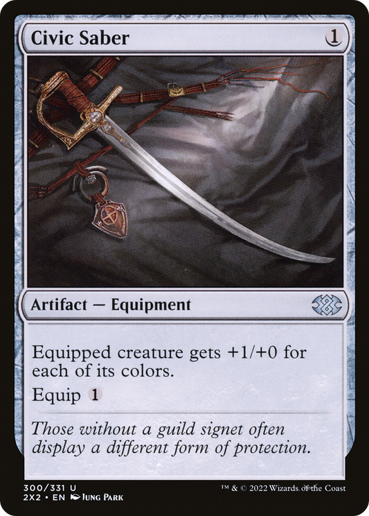Civic Saber (2X2-300) - Double Masters 2022 Foil - Premium MTG Single from Wizards of the Coast - Just $0.08! Shop now at Game Crave Tournament Store