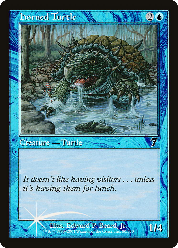 Horned Turtle (7ED-80★) - Seventh Edition Foil - Premium MTG Single from Wizards of the Coast - Just $1.06! Shop now at Game Crave Tournament Store