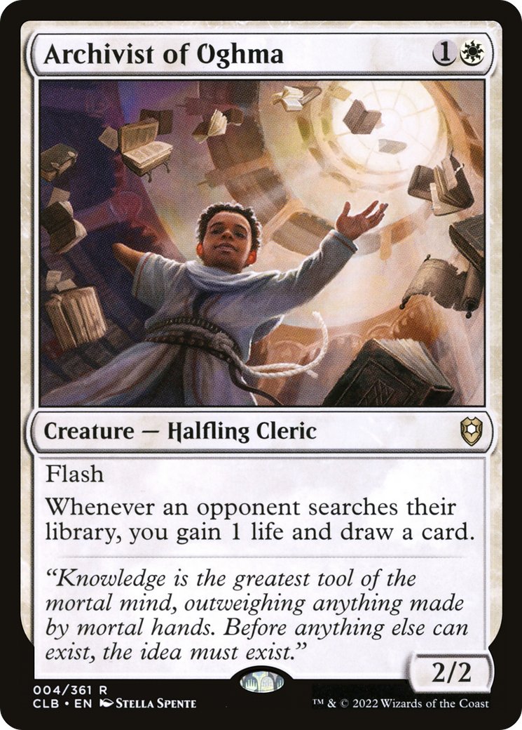 Archivist of Oghma (CLB-004) - Commander Legends: Battle for Baldur's Gate Foil - Premium MTG Single from Wizards of the Coast - Just $0.97! Shop now at Game Crave Tournament Store