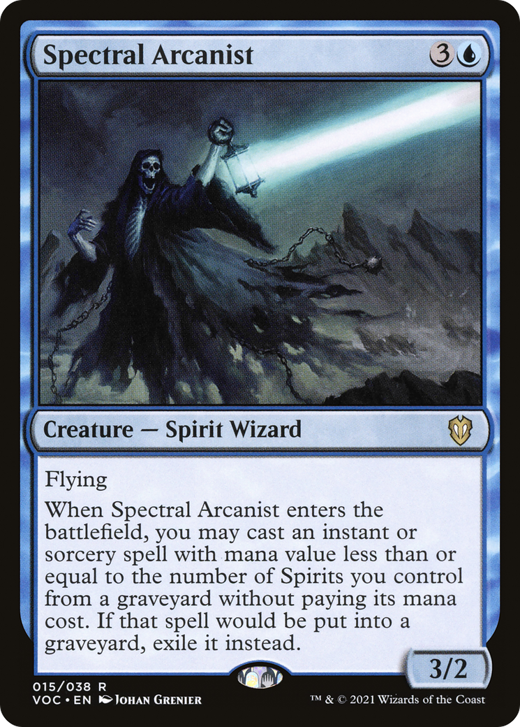 Spectral Arcanist (VOC-015) - Crimson Vow Commander - Premium MTG Single from Wizards of the Coast - Just $0.08! Shop now at Game Crave Tournament Store