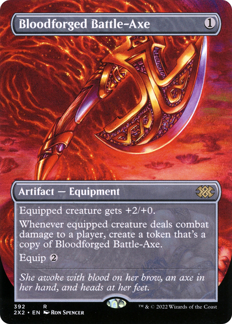 Bloodforged Battle-Axe (2X2-392) - Double Masters 2022 (Borderless) Foil - Premium MTG Single from Wizards of the Coast - Just $0.68! Shop now at Game Crave Tournament Store
