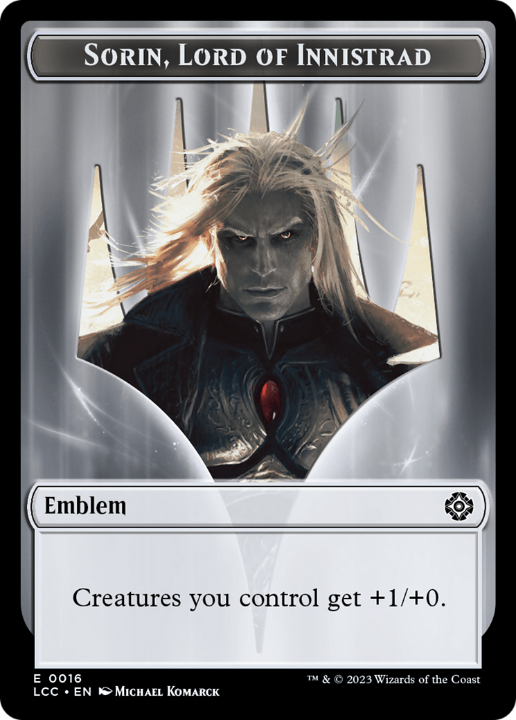 Sorin, Lord of Innistrad Emblem (TLCC-016) - The Lost Caverns of Ixalan Commander Tokens Foil - Premium MTG Single from Wizards of the Coast - Just $0! Shop now at Game Crave Tournament Store