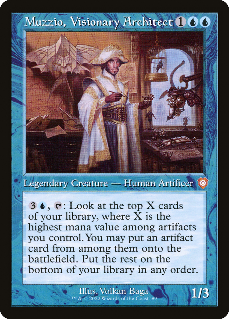 Muzzio, Visionary Architect (BRC-089) - The Brothers' War Commander - Premium MTG Single from Wizards of the Coast - Just $0.08! Shop now at Game Crave Tournament Store