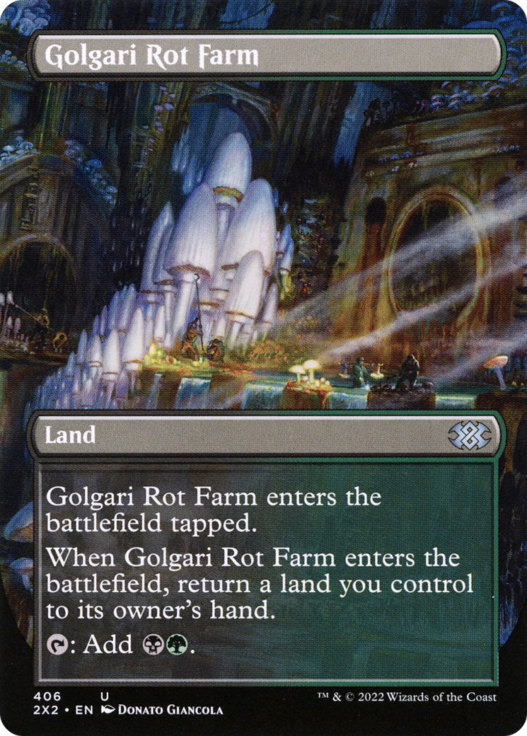 Golgari Rot Farm (2X2-406) - Double Masters 2022 (Borderless) - Premium MTG Single from Wizards of the Coast - Just $0.44! Shop now at Game Crave Tournament Store