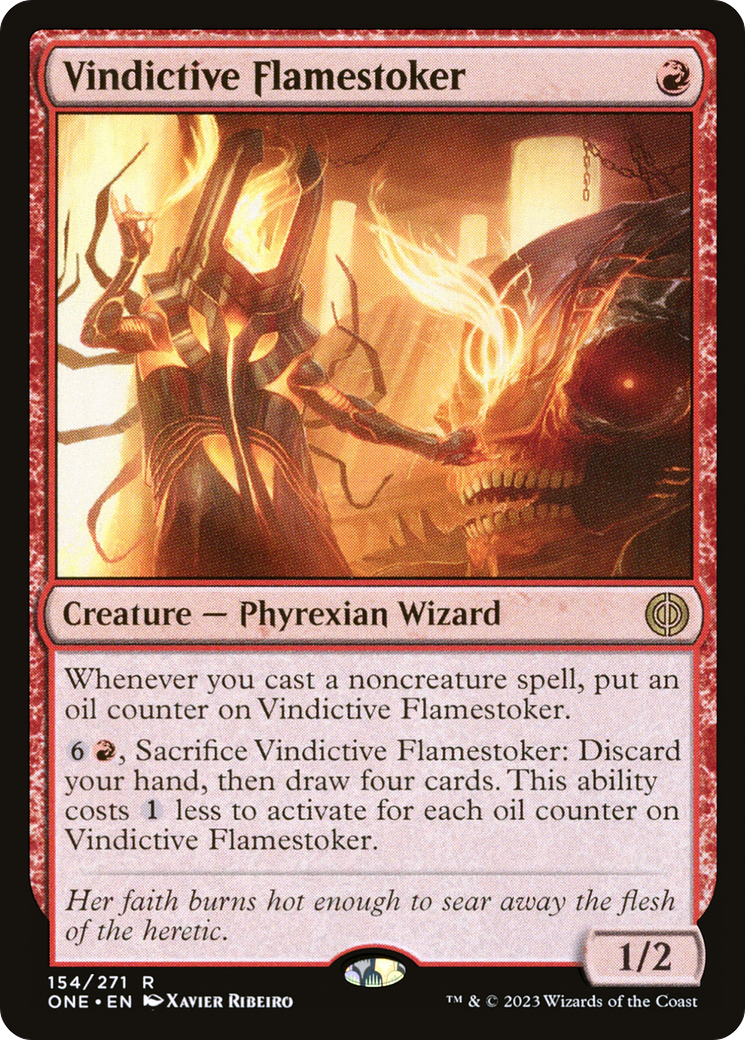 Vindictive Flamestoker (ONE-154) - Phyrexia: All Will Be One Foil - Premium MTG Single from Wizards of the Coast - Just $0.08! Shop now at Game Crave Tournament Store