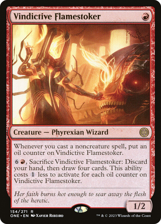 Vindictive Flamestoker (ONE-154) - Phyrexia: All Will Be One Foil - Premium MTG Single from Wizards of the Coast - Just $0.08! Shop now at Game Crave Tournament Store