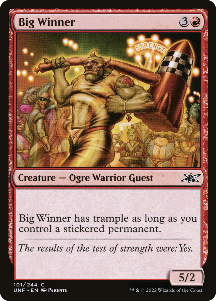 Big Winner (UNF-101) - Unfinity Foil - Premium MTG Single from Wizards of the Coast - Just $0.25! Shop now at Game Crave Tournament Store