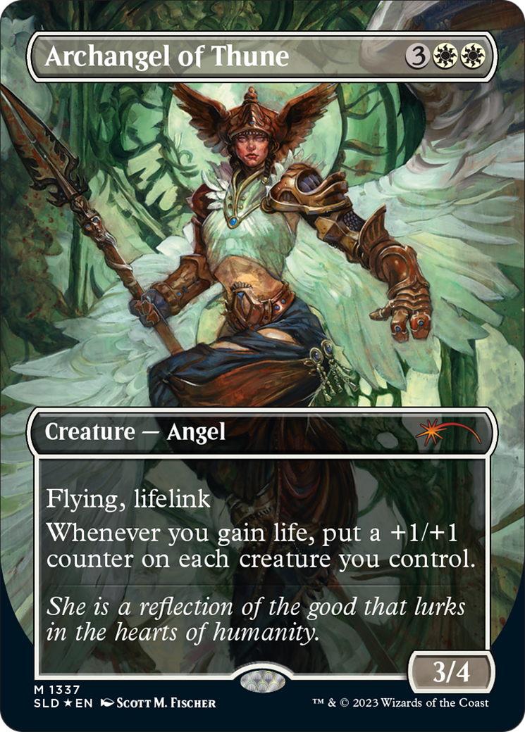 Archangel of Thune (SLD-1337) - Secret Lair Drop (Borderless) Foil - Premium MTG Single from Wizards of the Coast - Just $24.99! Shop now at Game Crave Tournament Store