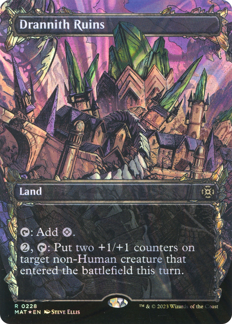 Drannith Ruins (MAT-228) - March of the Machine: The Aftermath: (Showcase) (Borderless) Foil - Premium MTG Single from Wizards of the Coast - Just $0.79! Shop now at Game Crave Tournament Store