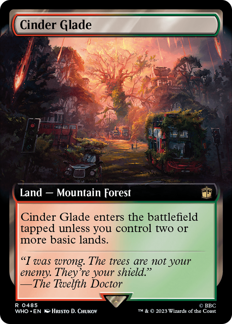 Cinder Glade (WHO-485) - Doctor Who: (Extended Art) Foil - Premium MTG Single from Wizards of the Coast - Just $0.67! Shop now at Game Crave Tournament Store
