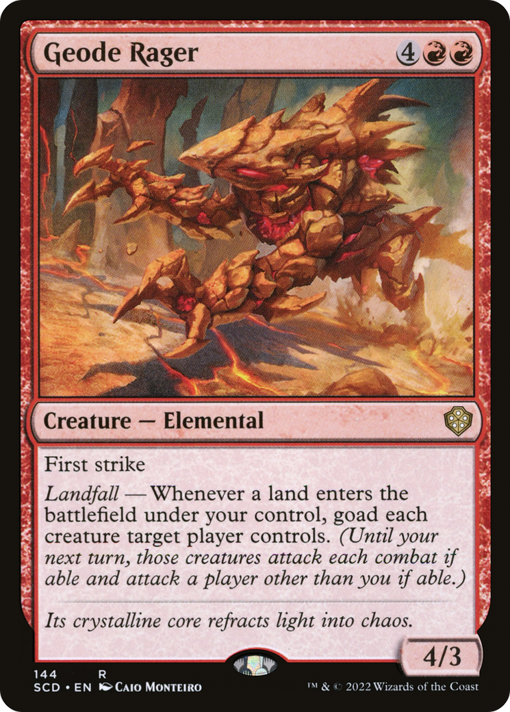 Geode Rager (SCD-144) - Starter Commander Decks - Premium MTG Single from Wizards of the Coast - Just $0.17! Shop now at Game Crave Tournament Store