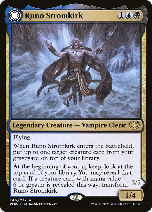 Runo Stromkirk // Krothuss, Lord of the Deep (VOW-246) - Innistrad: Crimson Vow: (Double Faced Transform) - Premium MTG Single from Wizards of the Coast - Just $0.08! Shop now at Game Crave Tournament Store