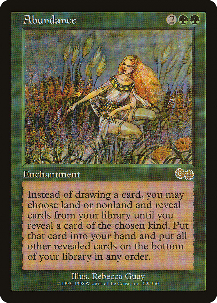 Abundance (USG-229) - Urza's Saga - Premium MTG Single from Wizards of the Coast - Just $1.05! Shop now at Game Crave Tournament Store