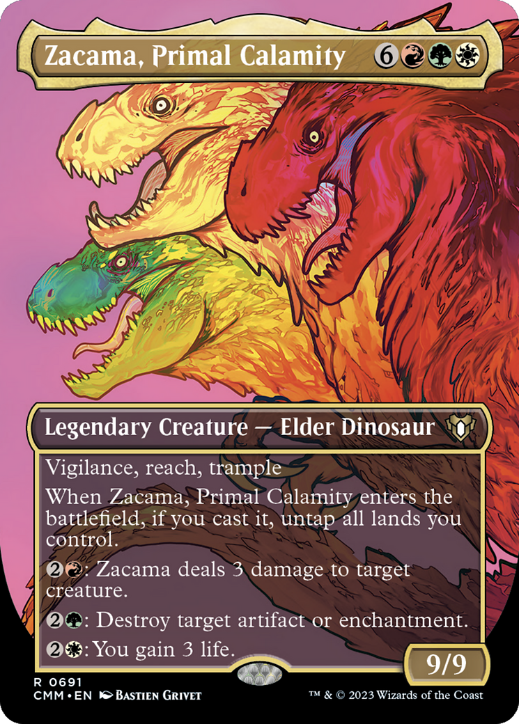 Zacama, Primal Calamity (CMM-691) - Commander Masters (Borderless) - Premium MTG Single from Wizards of the Coast - Just $2.83! Shop now at Game Crave Tournament Store
