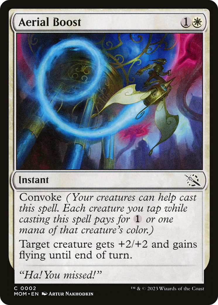 Aerial Boost (MOM-002) - March of the Machine - Premium MTG Single from Wizards of the Coast - Just $0.25! Shop now at Game Crave Tournament Store