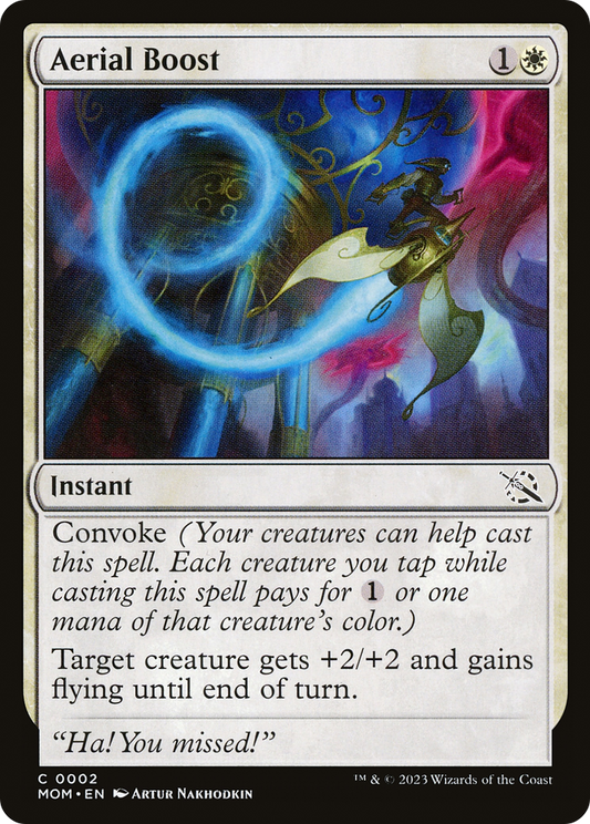 Aerial Boost (MOM-002) - March of the Machine Foil - Premium MTG Single from Wizards of the Coast - Just $0.25! Shop now at Game Crave Tournament Store