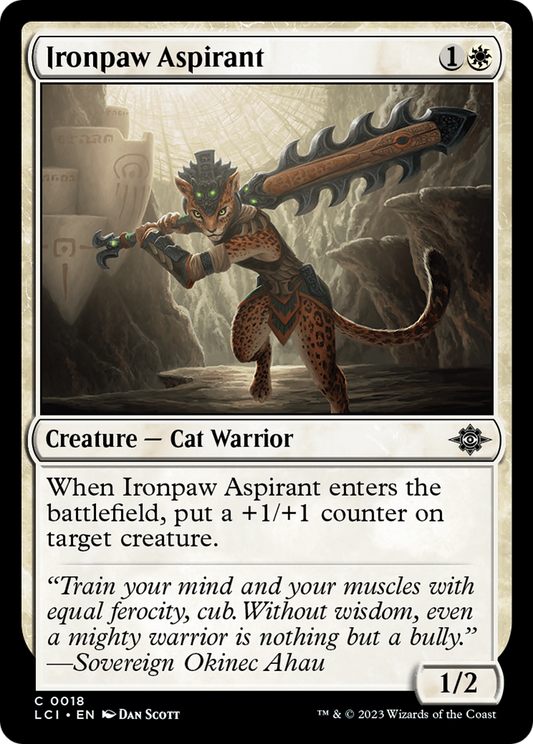 Ironpaw Aspirant (LCI-018) - The Lost Caverns of Ixalan - Premium MTG Single from Wizards of the Coast - Just $0.08! Shop now at Game Crave Tournament Store