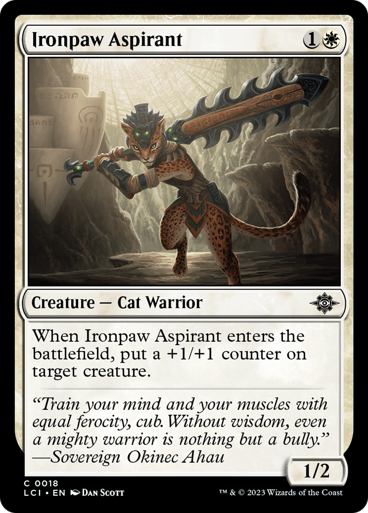 Ironpaw Aspirant (LCI-018) - The Lost Caverns of Ixalan Foil - Premium MTG Single from Wizards of the Coast - Just $0.08! Shop now at Game Crave Tournament Store