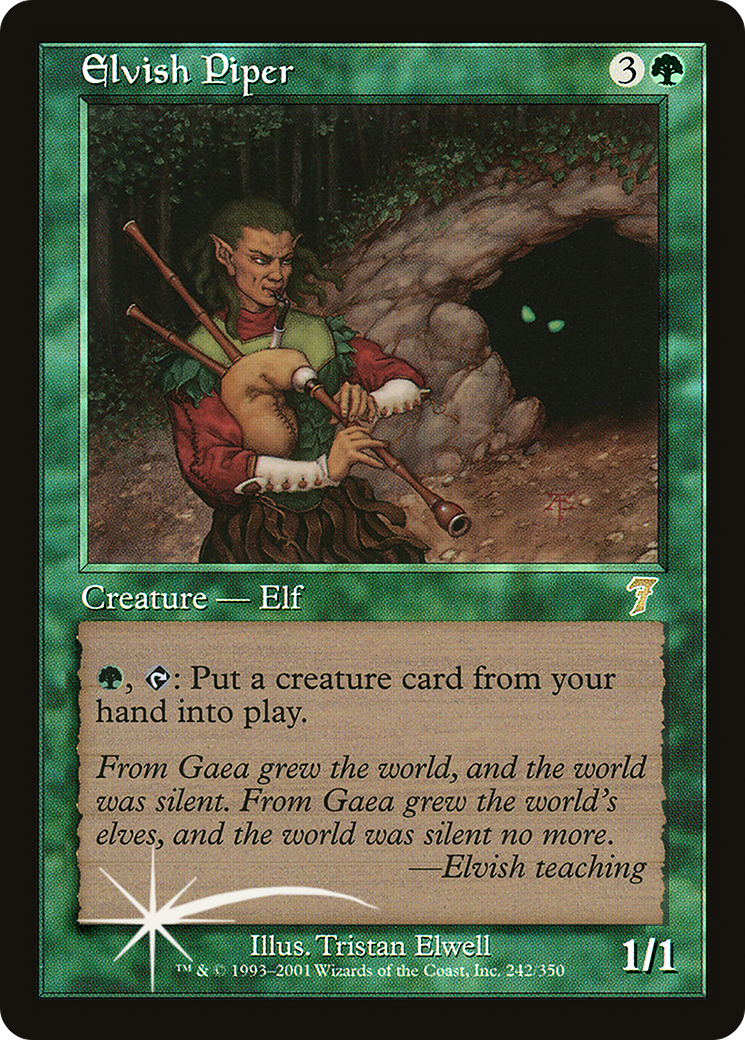 Elvish Piper (7ED-242★) - Seventh Edition Foil - Premium MTG Single from Wizards of the Coast - Just $135.99! Shop now at Game Crave Tournament Store