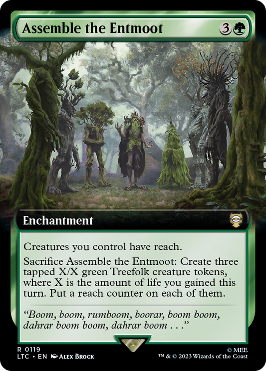 Assemble the Entmoot (LTC-119) - Tales of Middle-earth Commander: (Extended Art) - Premium MTG Single from Wizards of the Coast - Just $0.49! Shop now at Game Crave Tournament Store