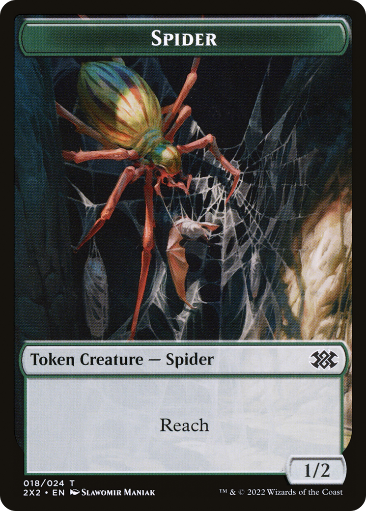 Spider (T2X2-018) - Double Masters 2022 Tokens Foil - Premium MTG Single from Wizards of the Coast - Just $0! Shop now at Game Crave Tournament Store