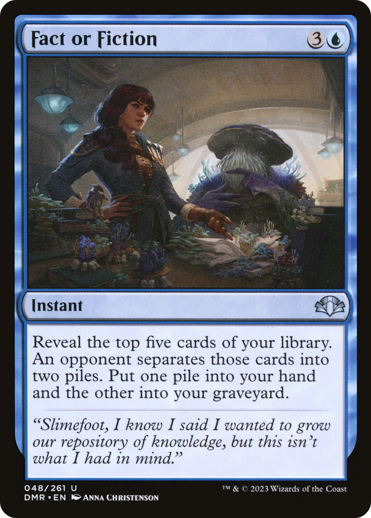 Fact or Fiction (DMR-048) - Dominaria Remastered - Premium MTG Single from Wizards of the Coast - Just $0.25! Shop now at Game Crave Tournament Store