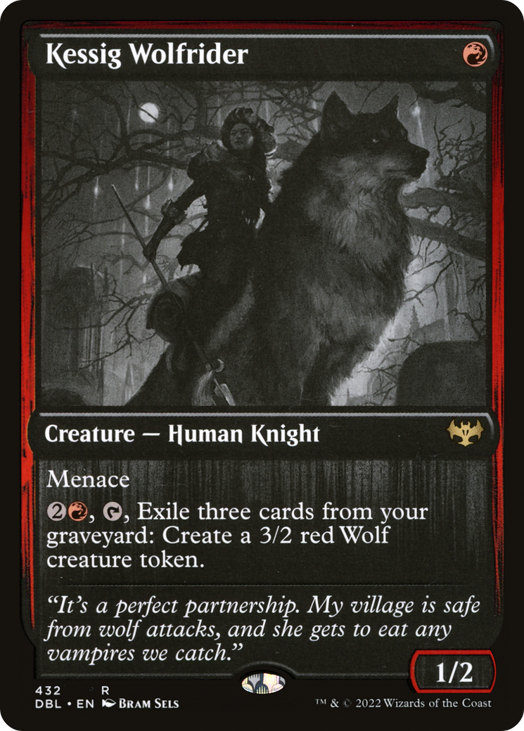 Kessig Wolfrider (DBL-432) - Innistrad: Double Feature Foil - Premium MTG Single from Wizards of the Coast - Just $0.12! Shop now at Game Crave Tournament Store