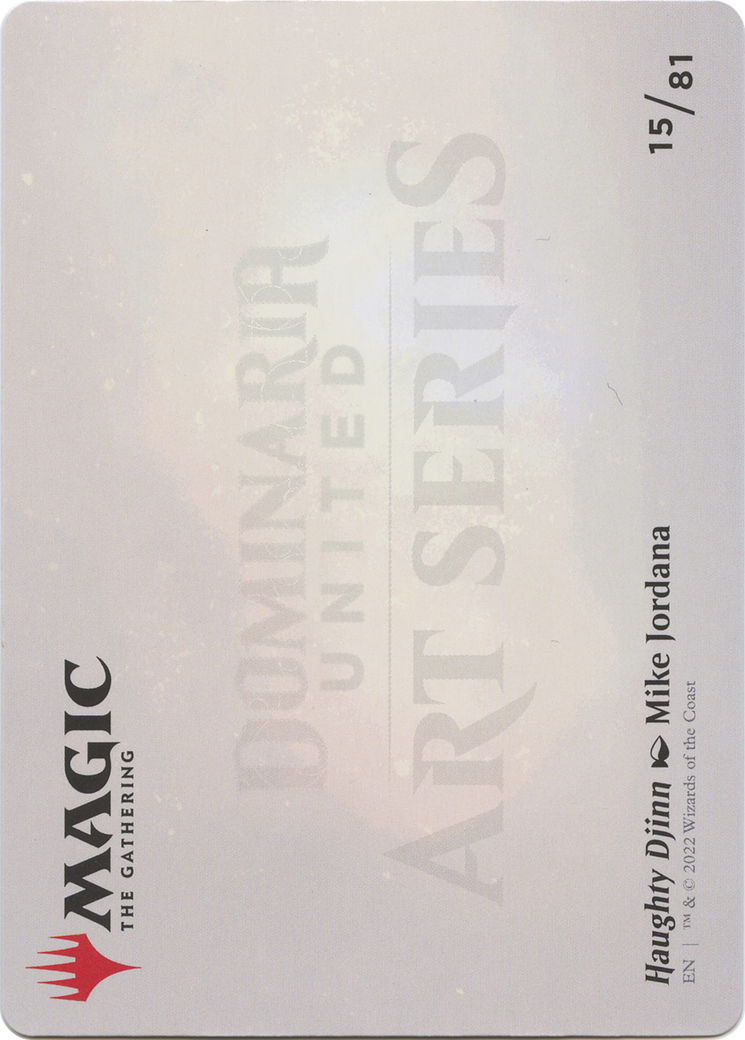 Haughty Djinn // Haughty Djinn (ADMU-015) - Dominaria United Art Series (Borderless) Foil - Premium MTG Single from Wizards of the Coast - Just $0! Shop now at Game Crave Tournament Store