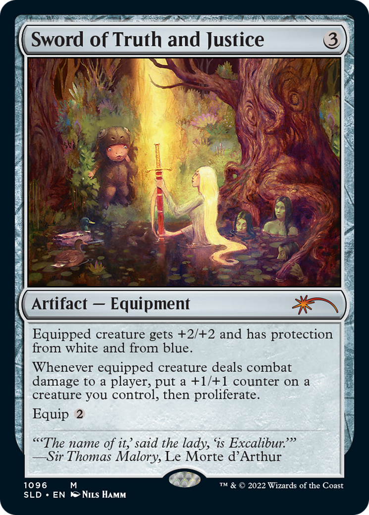 Sword of Truth and Justice (SLD-1096) - Secret Lair Drop Foil - Premium MTG Single from Wizards of the Coast - Just $33.21! Shop now at Game Crave Tournament Store