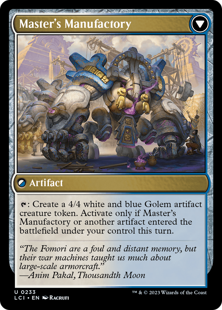 Master's Guide-Mural // Master's Manufactory (LCI-233) - The Lost Caverns of Ixalan Foil - Premium MTG Single from Wizards of the Coast - Just $0.08! Shop now at Game Crave Tournament Store
