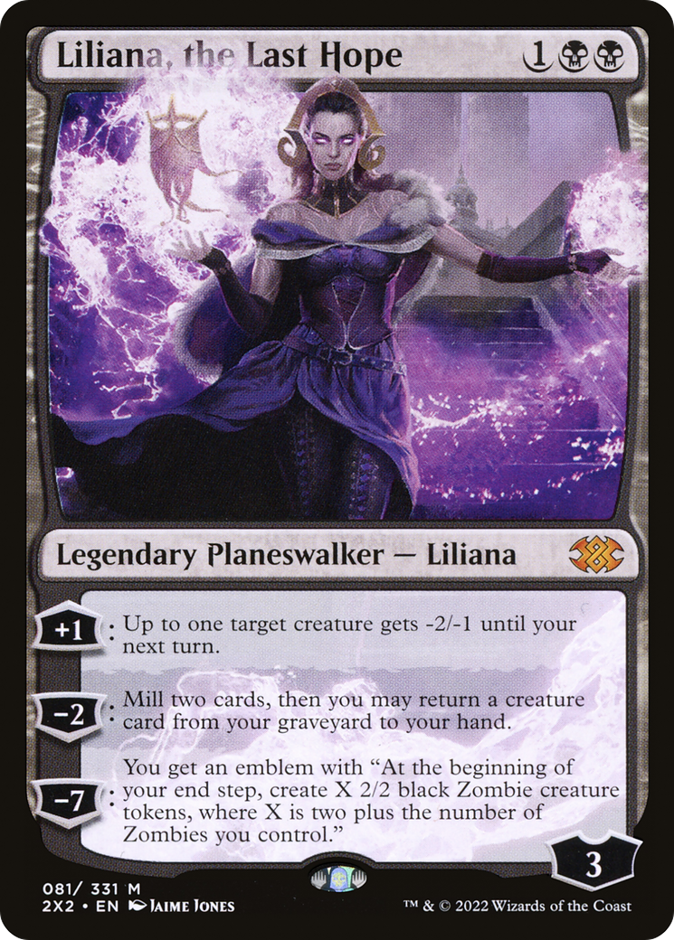 Liliana, the Last Hope (2X2-081) - Double Masters 2022 Foil - Premium MTG Single from Wizards of the Coast - Just $1.72! Shop now at Game Crave Tournament Store