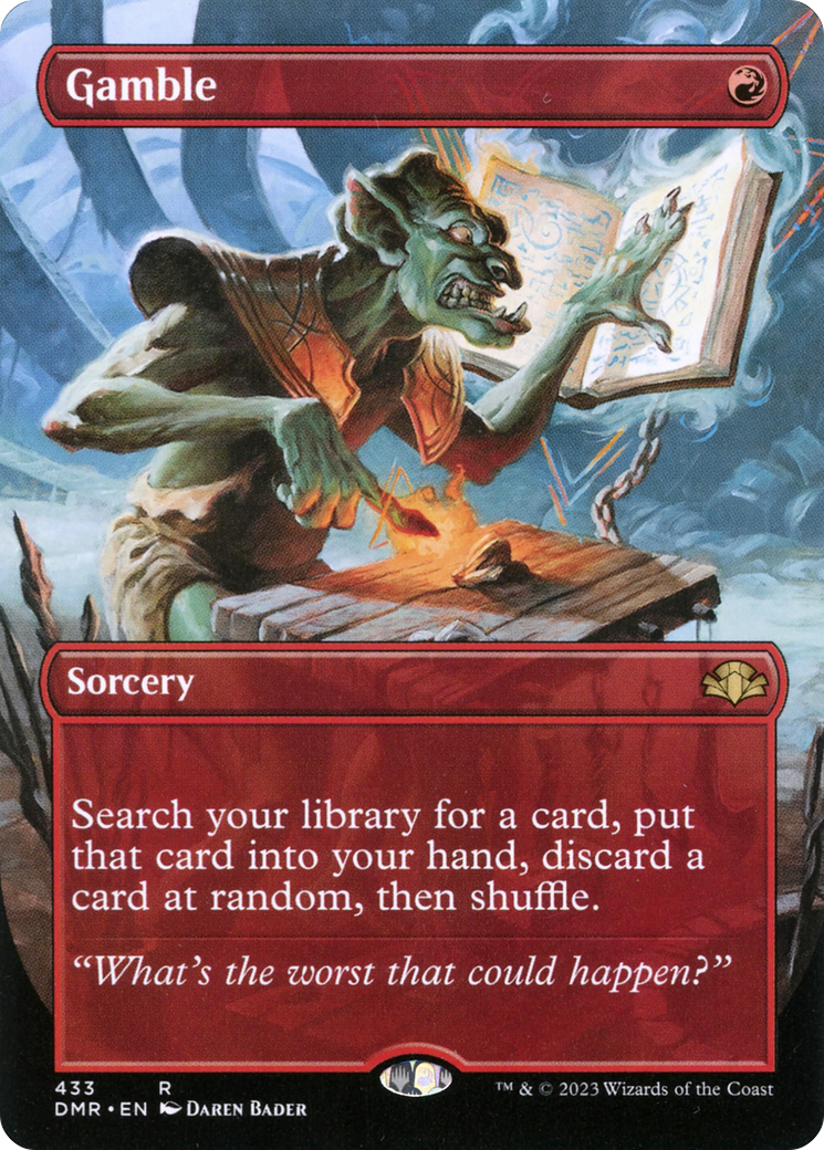 Gamble (DMR-433) - Dominaria Remastered (Borderless) - Premium MTG Single from Wizards of the Coast - Just $1.86! Shop now at Game Crave Tournament Store
