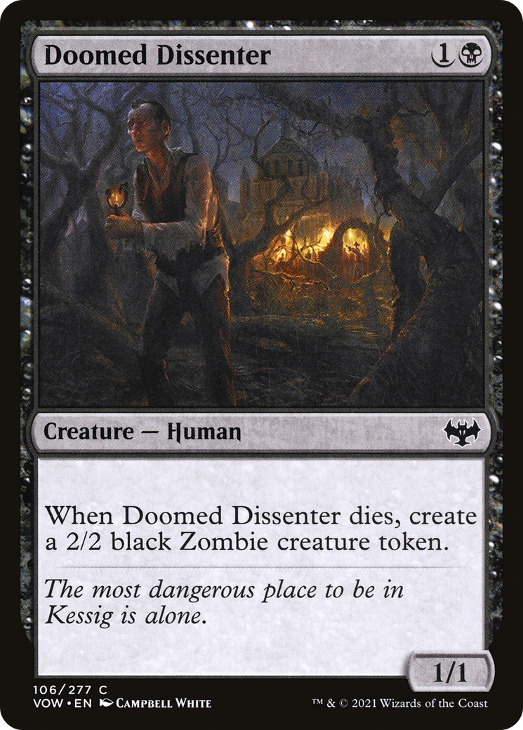 Doomed Dissenter (VOW-106) - Innistrad: Crimson Vow - Premium MTG Single from Wizards of the Coast - Just $0.25! Shop now at Game Crave Tournament Store