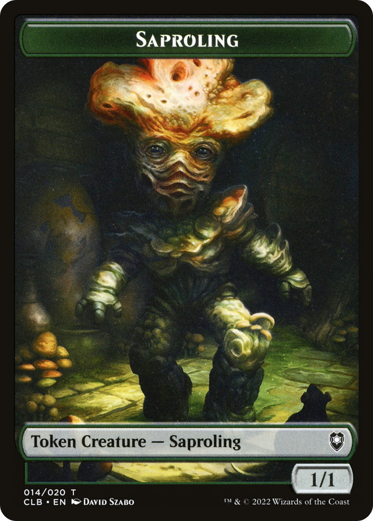 Saproling (TCLB-014) - Battle for Baldur's Gate Tokens - Premium MTG Single from Wizards of the Coast - Just $0.25! Shop now at Game Crave Tournament Store