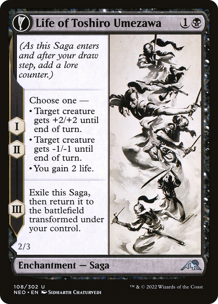 Life of Toshiro Umezawa // Memory of Toshiro (NEO-108) - Kamigawa: Neon Dynasty: (fandfc) Foil - Premium MTG Single from Wizards of the Coast - Just $0.08! Shop now at Game Crave Tournament Store