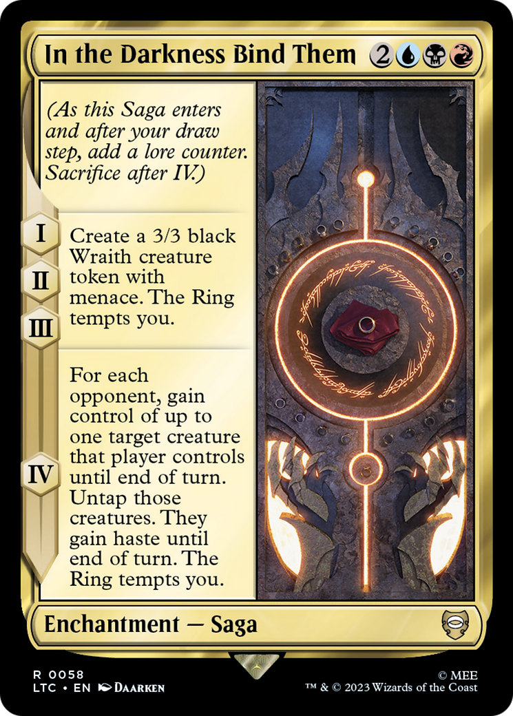 In the Darkness Bind Them (LTC-058) - Tales of Middle-earth Commander - Premium MTG Single from Wizards of the Coast - Just $0.14! Shop now at Game Crave Tournament Store
