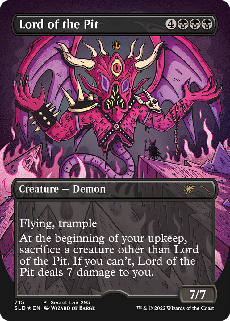 Lord of the Pit (SLD-715) - Secret Lair Drop (Borderless) - Premium MTG Single from Wizards of the Coast - Just $131.76! Shop now at Game Crave Tournament Store