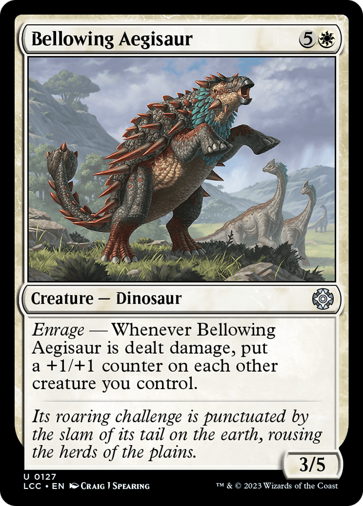 Bellowing Aegisaur (LCC-127) - The Lost Caverns of Ixalan Commander - Premium MTG Single from Wizards of the Coast - Just $0.08! Shop now at Game Crave Tournament Store