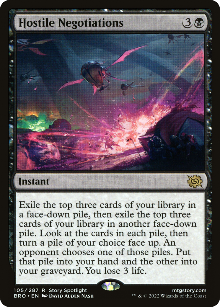 Hostile Negotiations (BRO-105) - The Brothers' War - Premium MTG Single from Wizards of the Coast - Just $0.08! Shop now at Game Crave Tournament Store