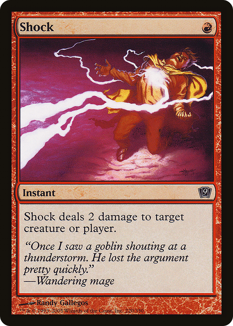 Shock (9ED-220★) - Ninth Edition Foil - Premium MTG Single from Wizards of the Coast - Just $0.14! Shop now at Game Crave Tournament Store