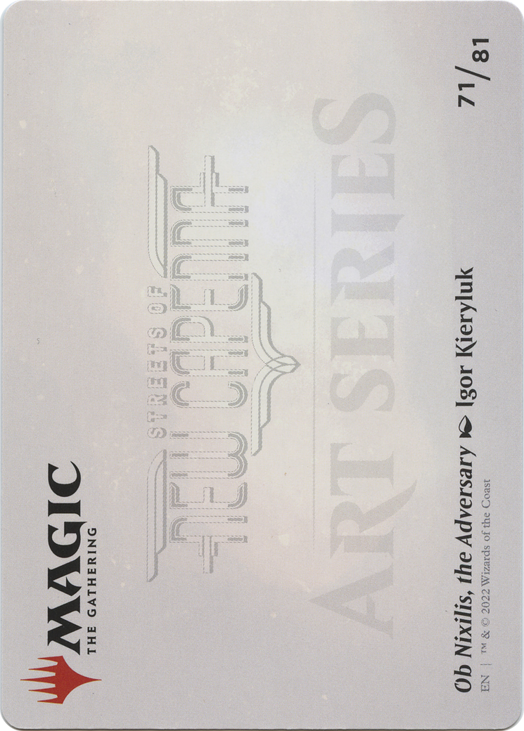 Ob Nixilis, the Adversary // Ob Nixilis, the Adversary (ASNC-071) - New Capenna Art Series (Borderless) - Premium MTG Single from Wizards of the Coast - Just $0! Shop now at Game Crave Tournament Store