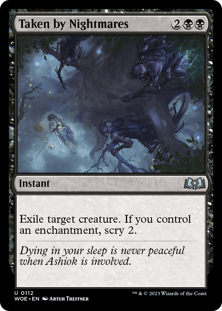 Taken by Nightmares (WOE-112) - Wilds of Eldraine Foil - Premium MTG Single from Wizards of the Coast - Just $0.08! Shop now at Game Crave Tournament Store