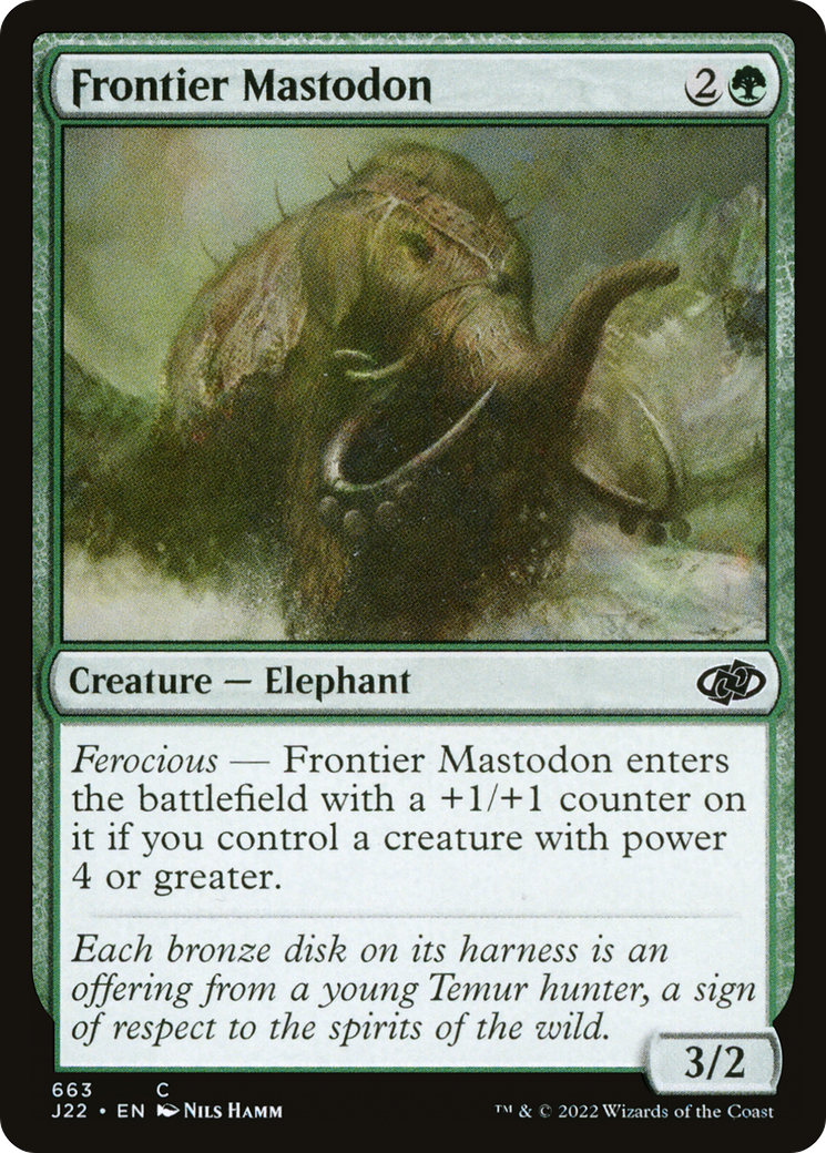 Frontier Mastodon (J22-663) - Jumpstart 2022 - Premium MTG Single from Wizards of the Coast - Just $0.25! Shop now at Game Crave Tournament Store