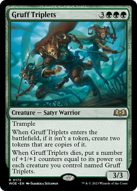 Gruff Triplets (WOE-172) - Wilds of Eldraine Foil - Premium MTG Single from Wizards of the Coast - Just $0.08! Shop now at Game Crave Tournament Store